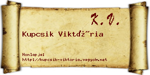 Kupcsik Viktória névjegykártya