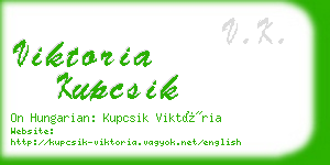 viktoria kupcsik business card